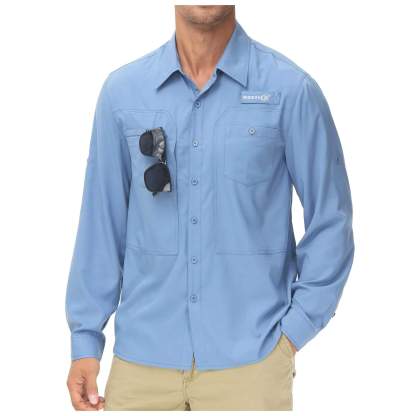  MUKAIHUO New! Columbia PFG Bahama II Long-Sleeve Fishing Shirt for Men 