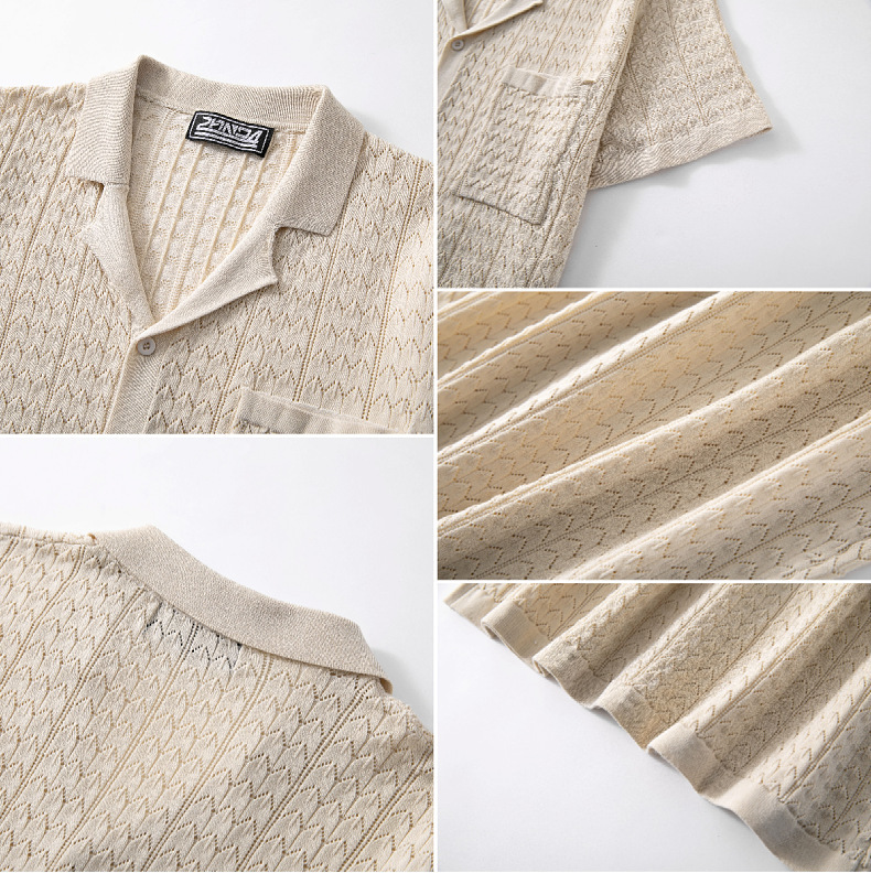 Men’s Cuban Knit Shirt – Retro Summer Vibes