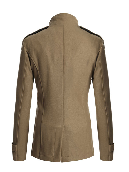 Men’s Long Double-Breasted Wool Coat