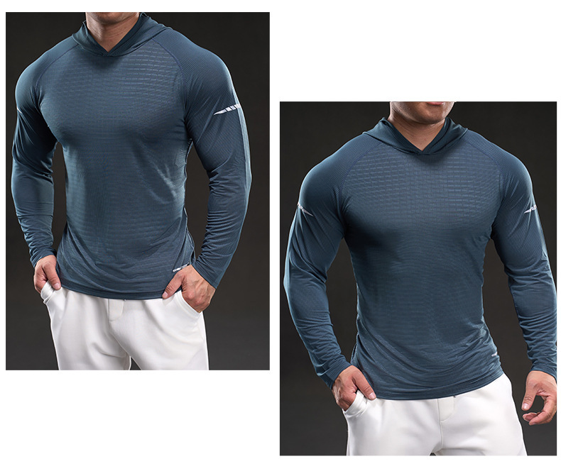 MUKAIHUO Outdoor Sports Quick-Dry Hooded Shirt