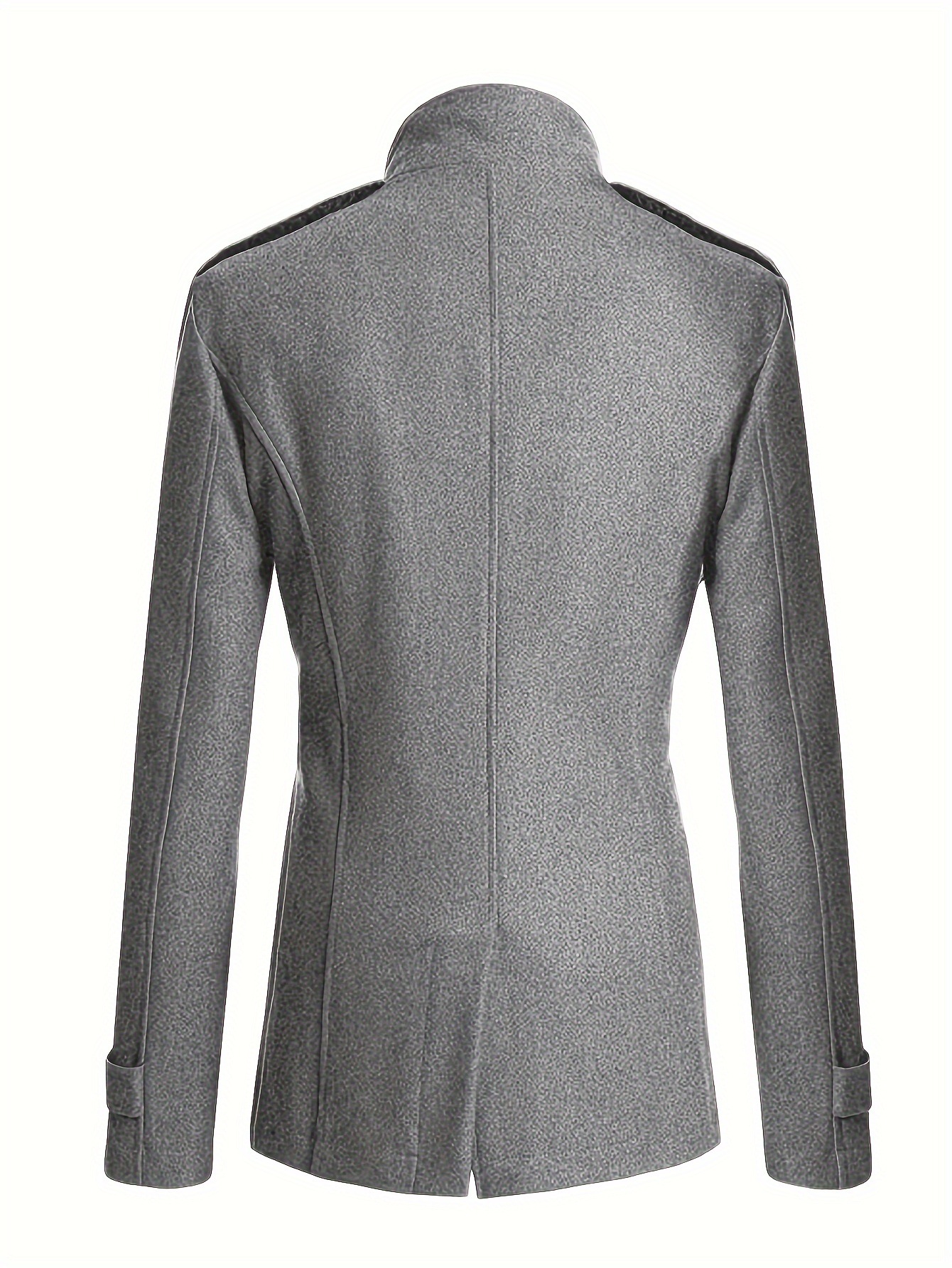 Men’s Long Double-Breasted Wool Coat