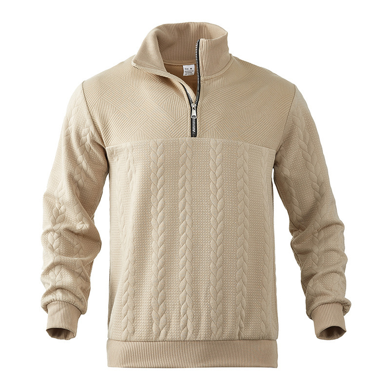 Men’s Half-Zip Pullover with Embroidered Detail