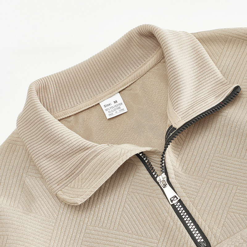 Men’s Half-Zip Pullover with Embroidered Detail