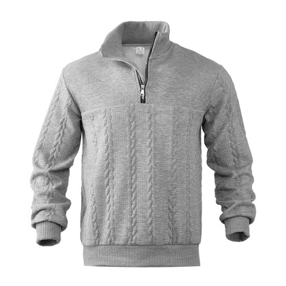 Men’s Half-Zip Pullover with Embroidered Detail
