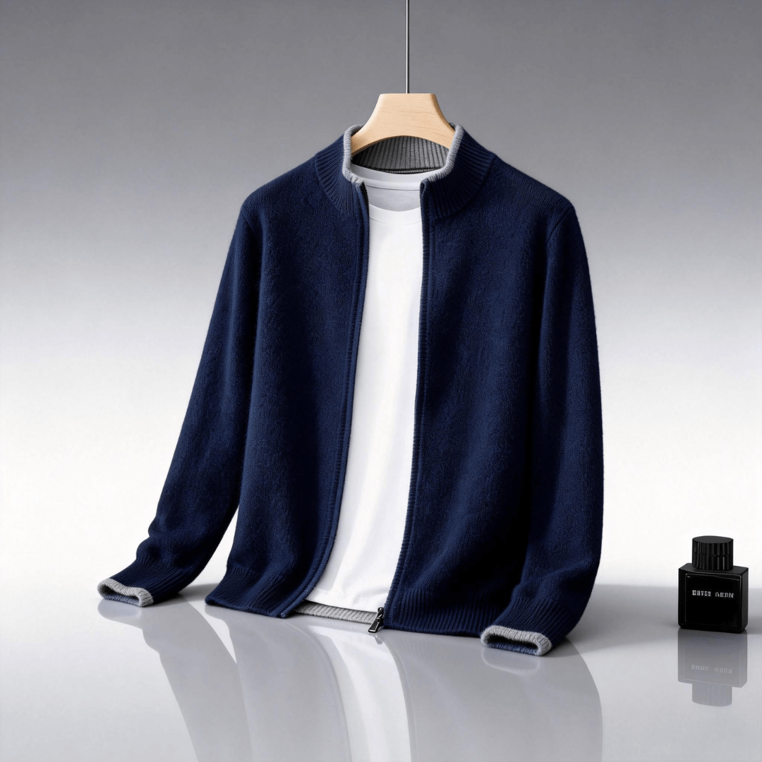 Aurelius Cashmere Zip Cardigan