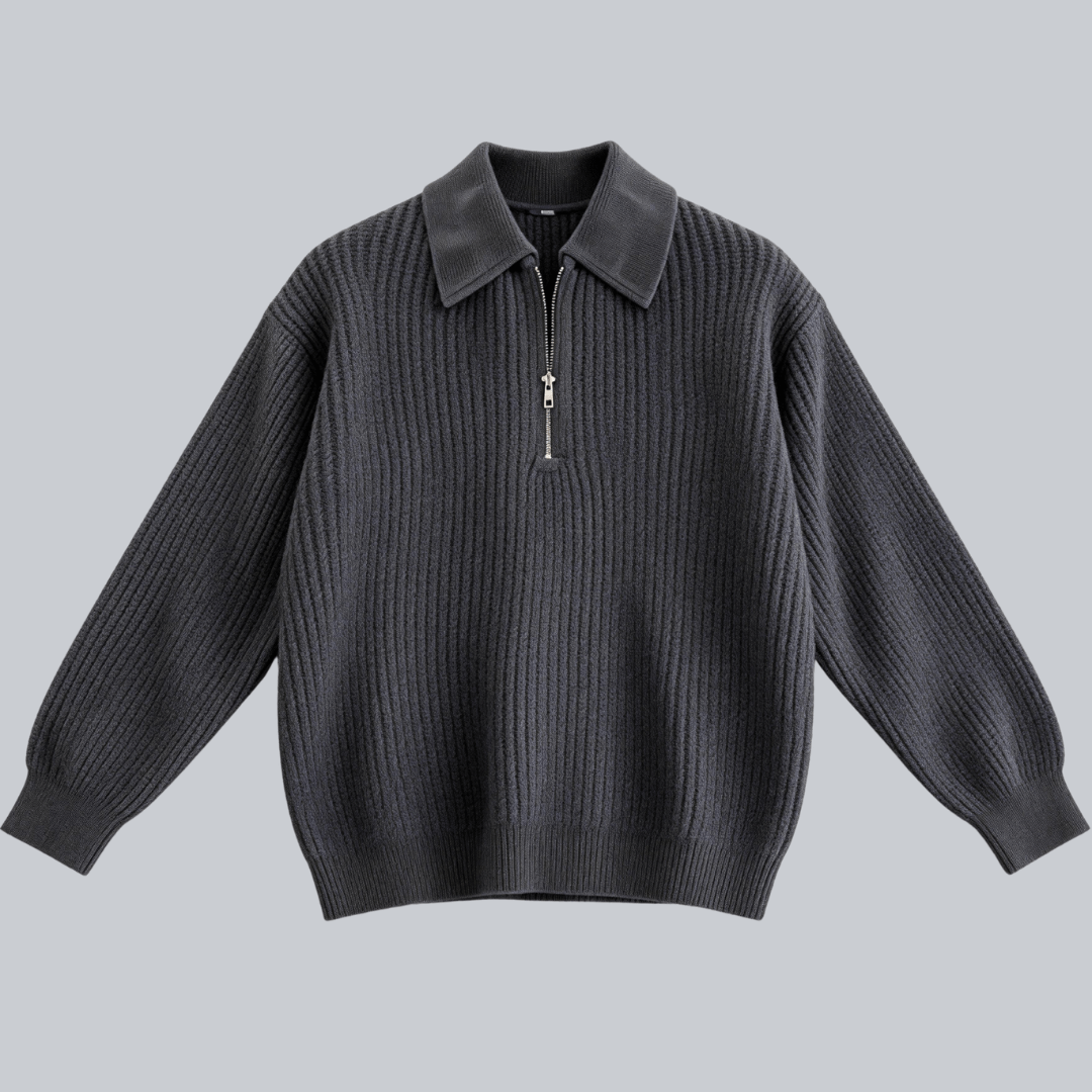 Everett Classic Half-Zip Knit Sweater