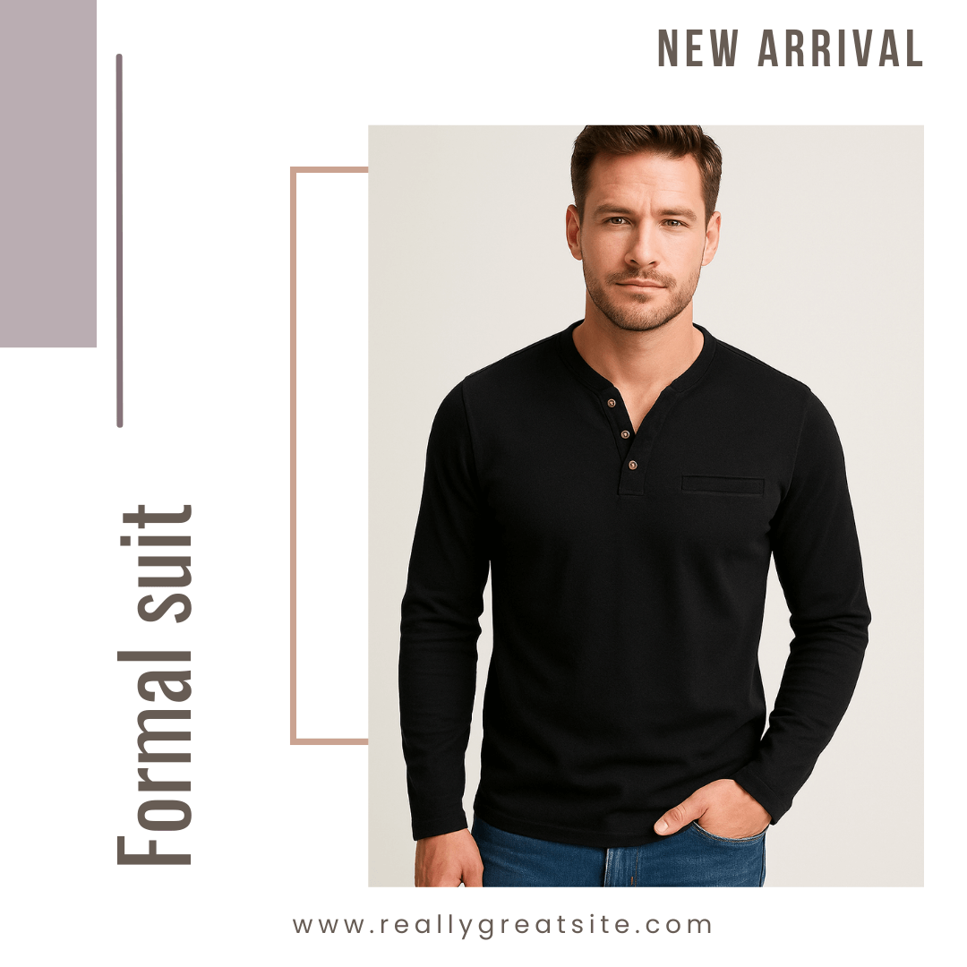 Men's V-Neck Long Sleeve