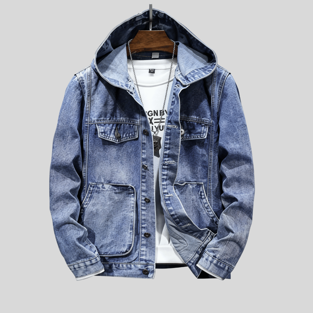 Urban Ridge Hooded Denim Jacket