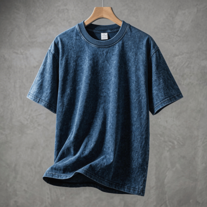 The Meridian Navigator | 280g Heavyweight Acid-Wash Tee