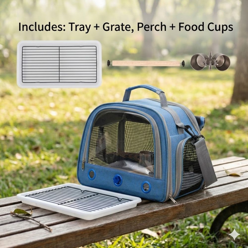 Perchfy™ Hands-Free Bird Travel Carrie