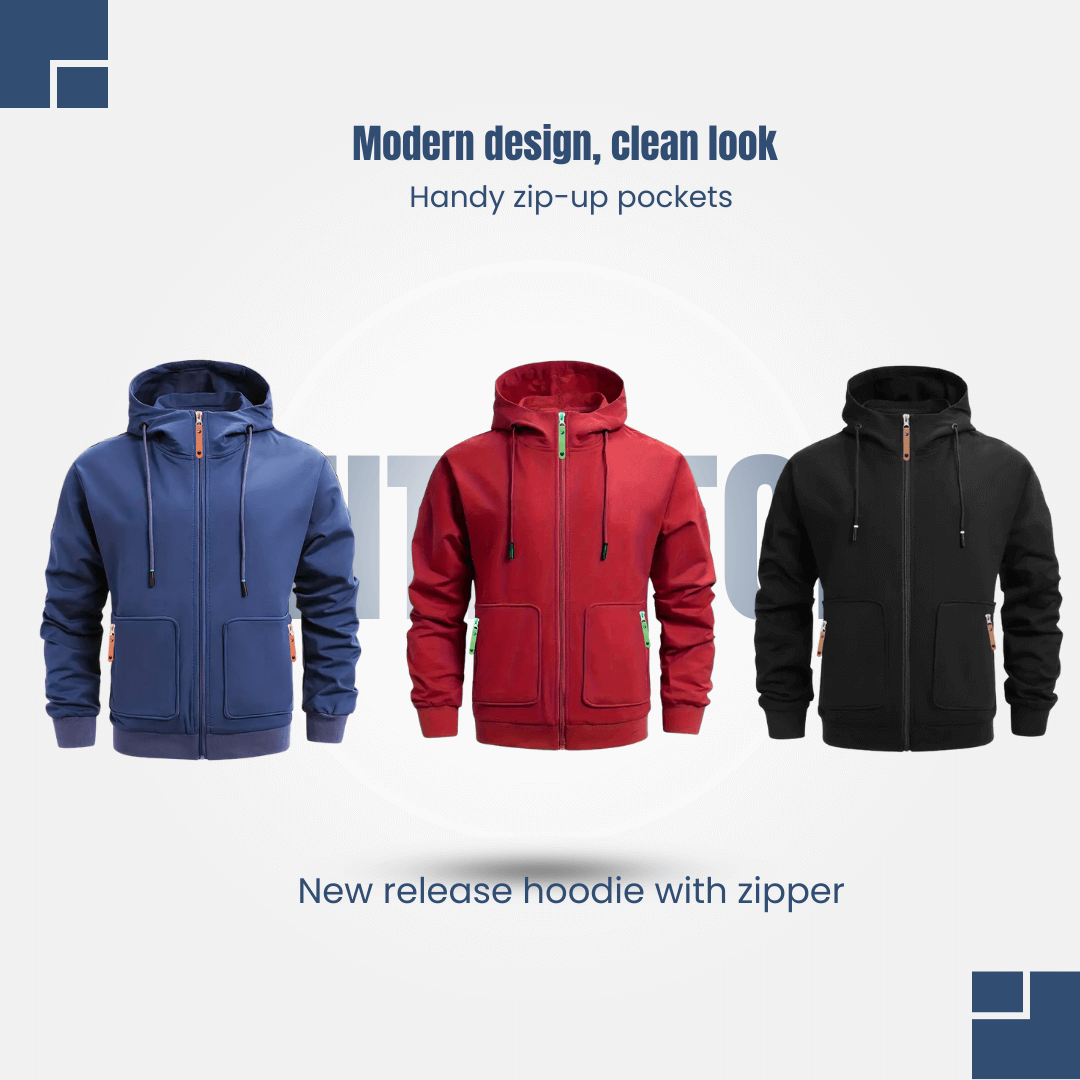 Multi-pocket Zipper Hoodie