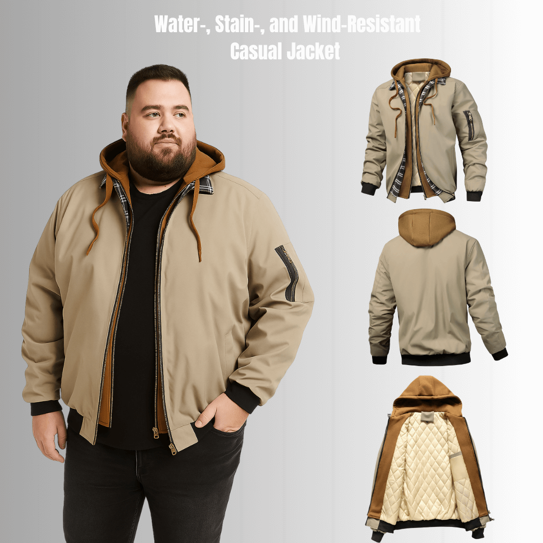 Water-, Stain-, and Wind-Resistant Casual Jacket