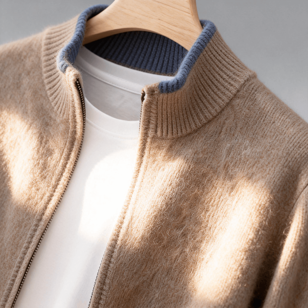 Aurelius Cashmere Zip Cardigan