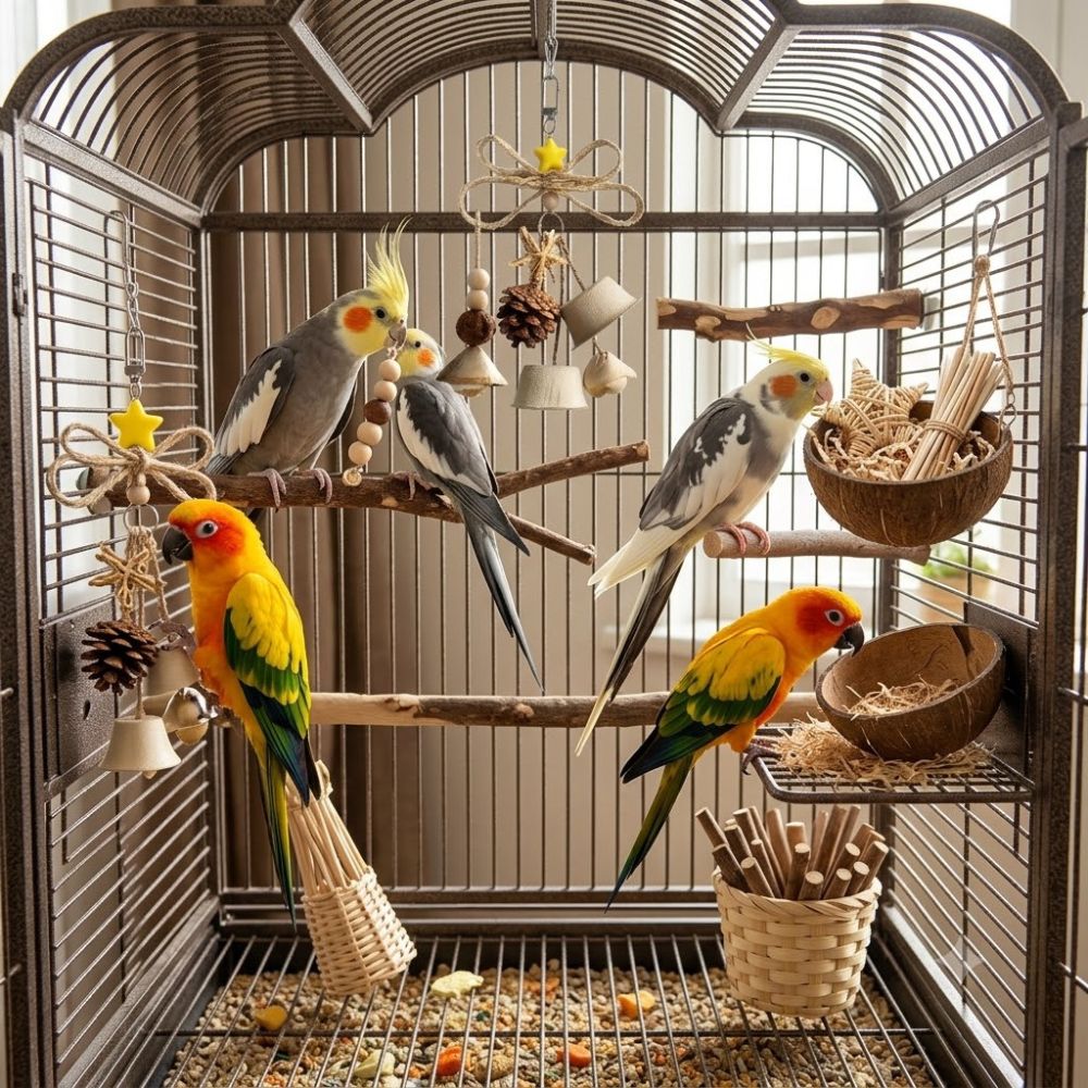 Perchfy Natural Harmony 6-Piece Avian Foraging Set
