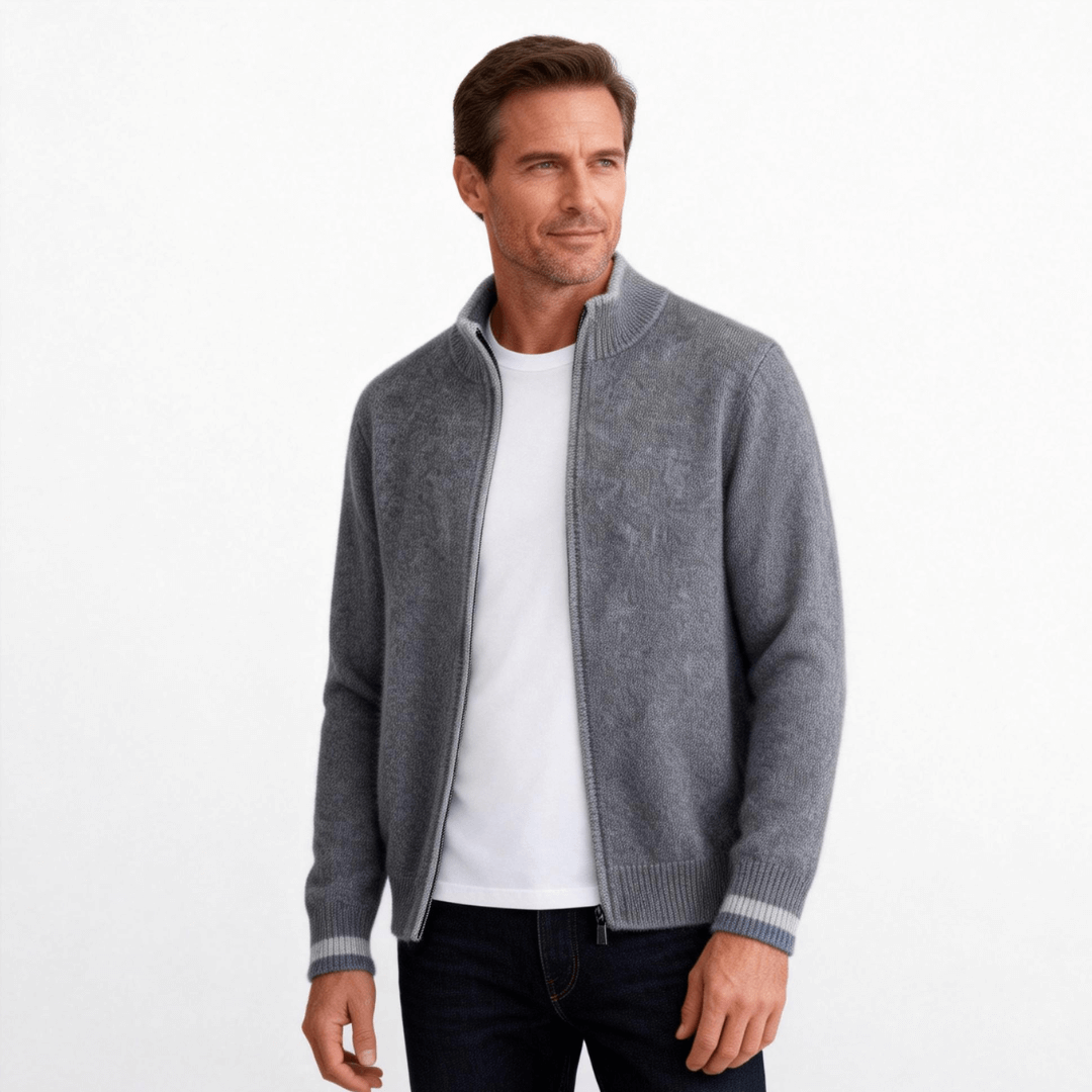 Aurelius Cashmere Zip Cardigan