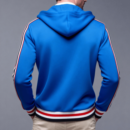 Men’s Classic Stripe Zip-Up Hoodie