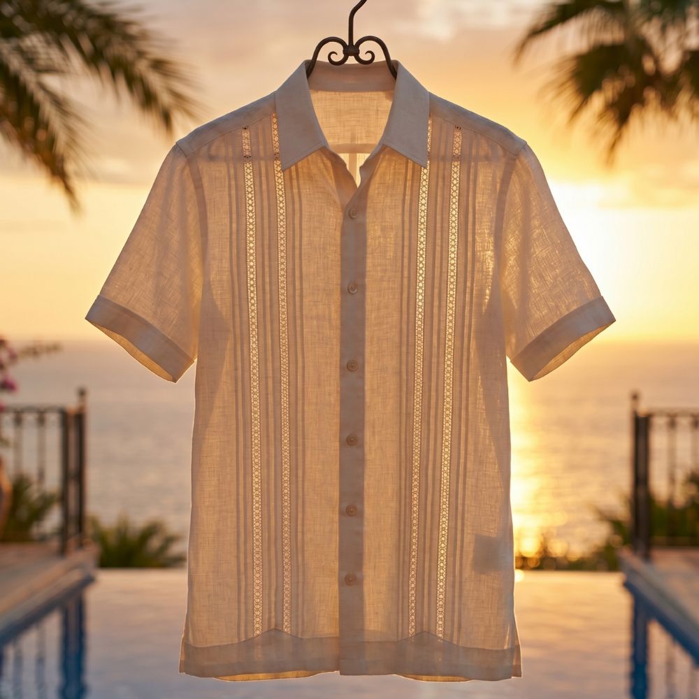 MUKAIHUO™ Luxury Guayabera Cuban Shirt - Breathable Linen Blend Vintage Summer Shirt