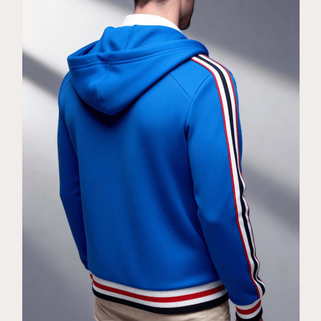 Men’s Classic Stripe Zip-Up Hoodie