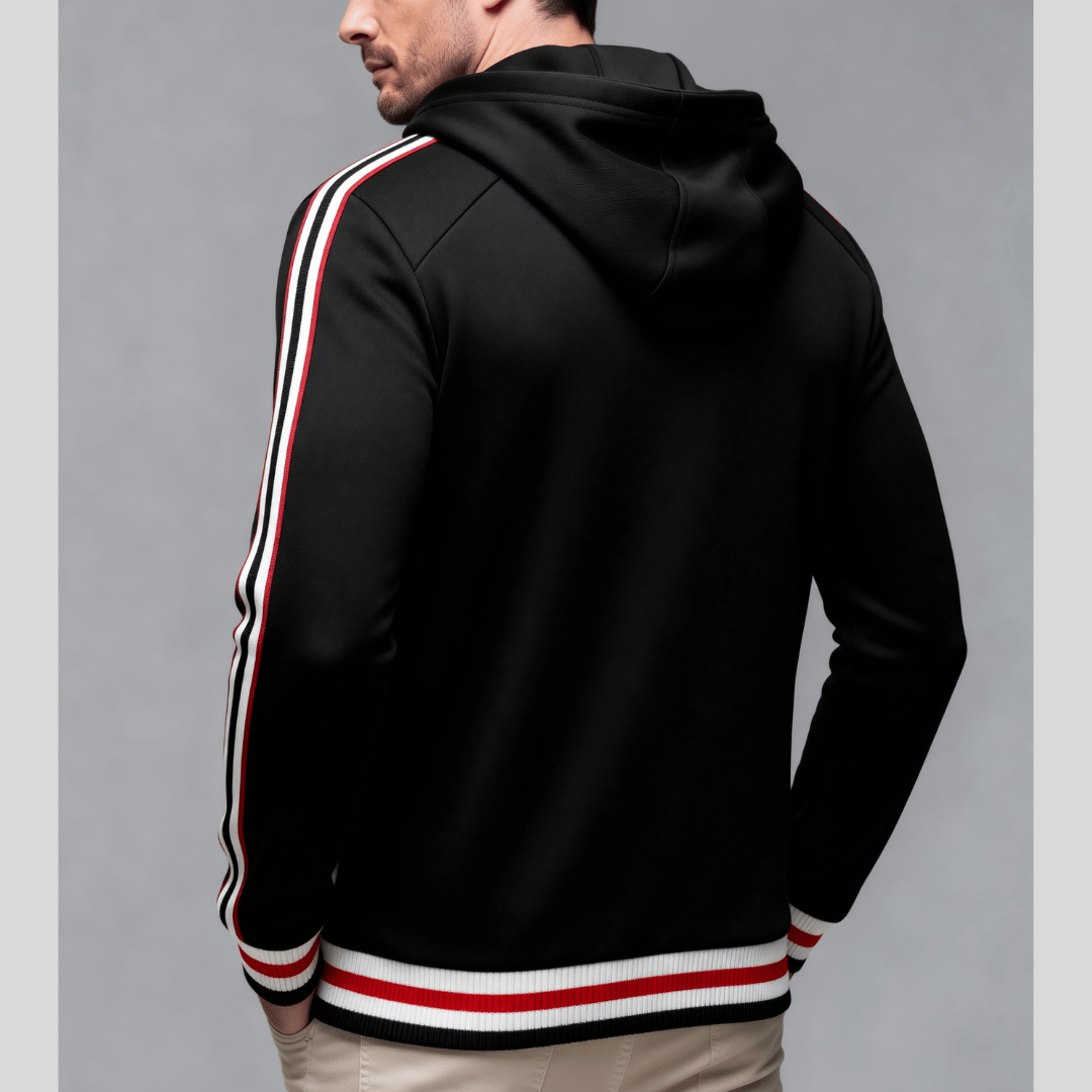 Men’s Classic Stripe Zip-Up Hoodie