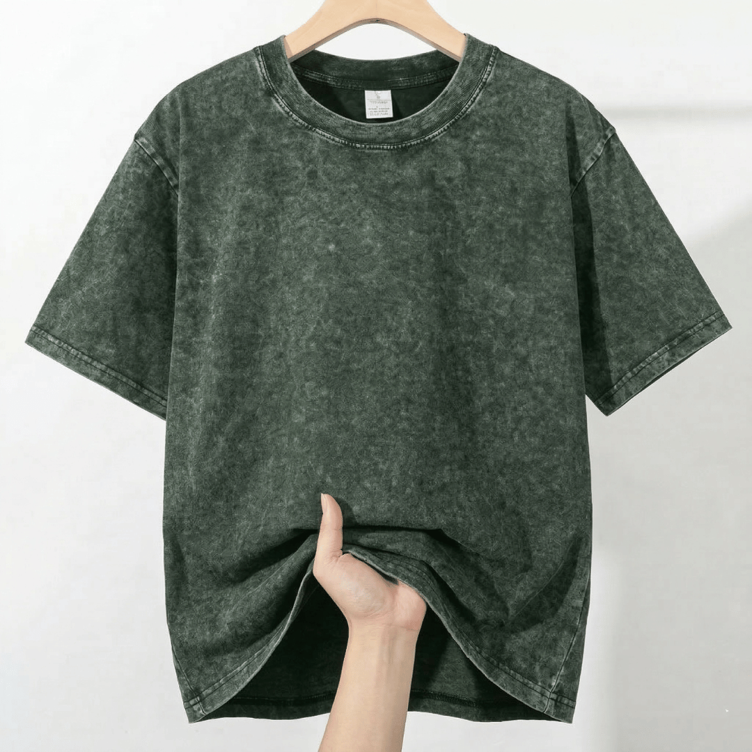 The Meridian Navigator | 280g Heavyweight Acid-Wash Tee