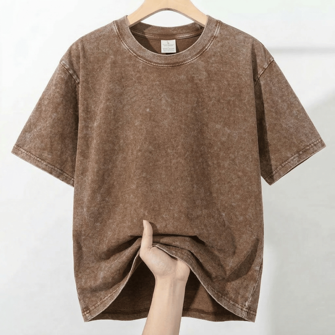 The Meridian Navigator | 280g Heavyweight Acid-Wash Tee