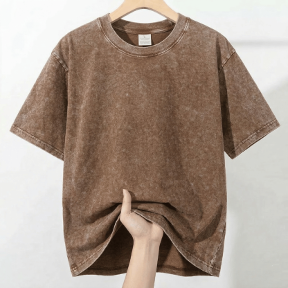 The Meridian Navigator | 280g Heavyweight Acid-Wash Tee