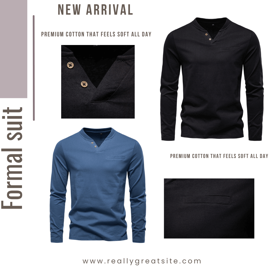 Men's V-Neck Long Sleeve