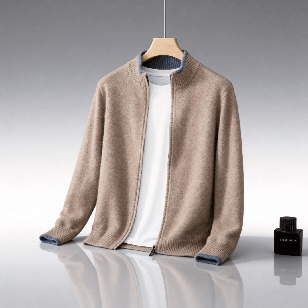 Aurelius Cashmere Zip Cardigan