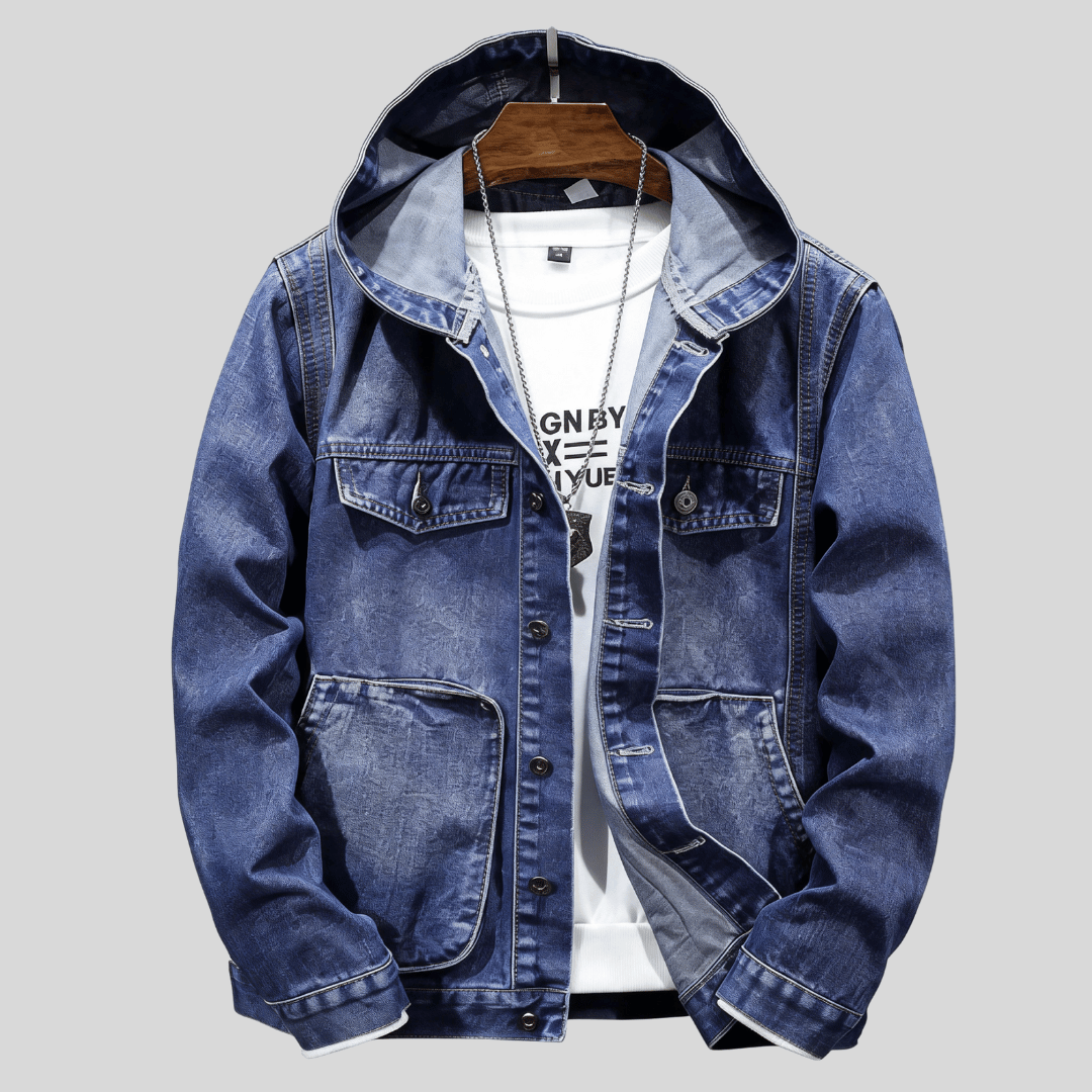Urban Ridge Hooded Denim Jacket