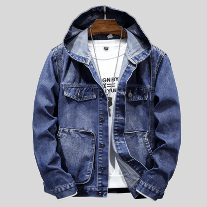 Urban Ridge Hooded Denim Jacket