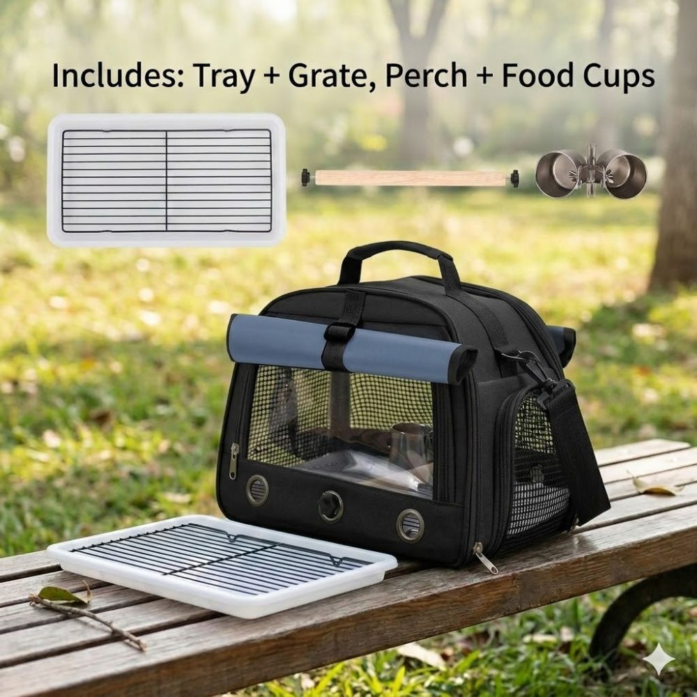 Perchfy™ Hands-Free Bird Travel Carrie