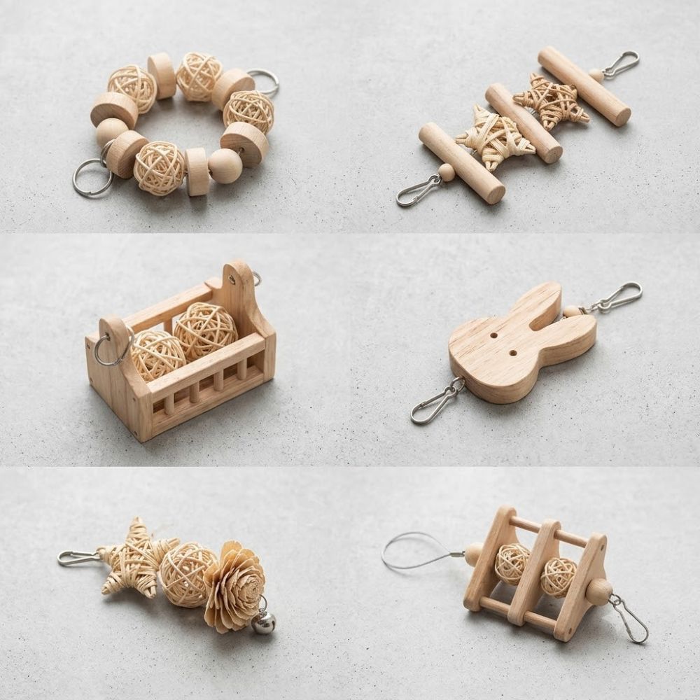 Perchfy Natural Harmony 6-Piece Avian Foraging Set