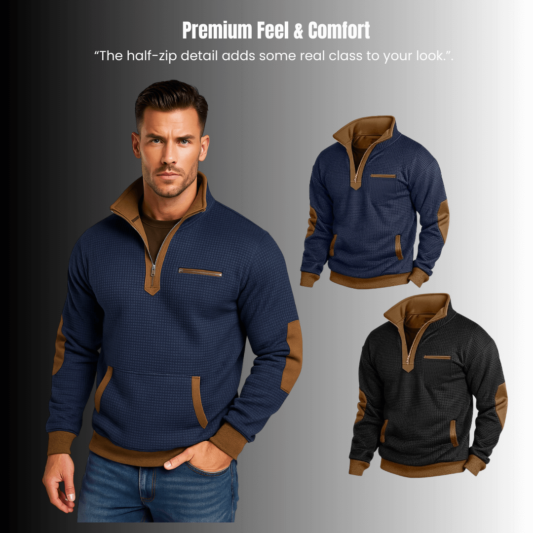 Men’s Half-Zip Stand Collar Outdoor Shirt
