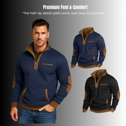 Men’s Half-Zip Stand Collar Outdoor Shirt