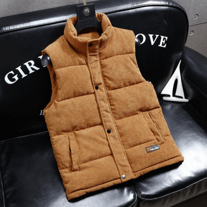Men's Relaxed-Fit Corduroy Puffer Vest