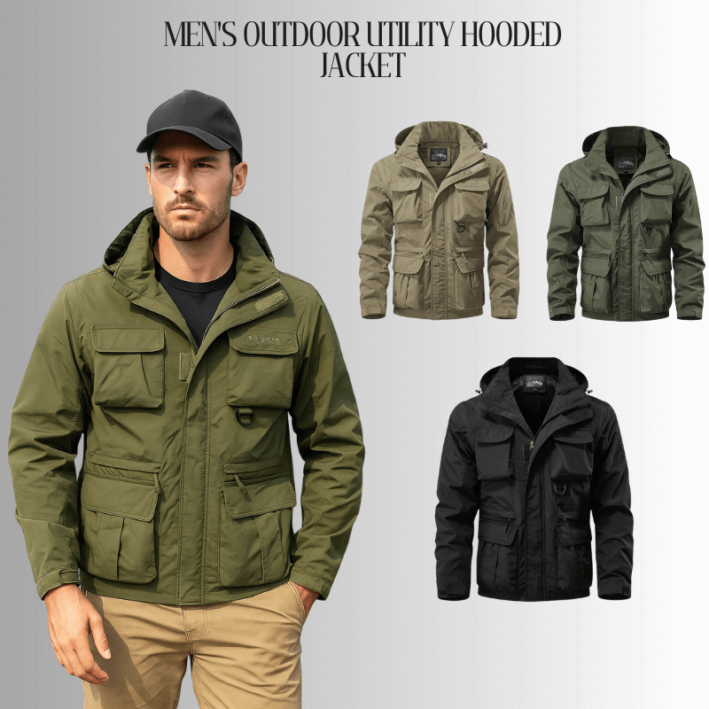 Men's Outdoor Utility Hooded Jacket