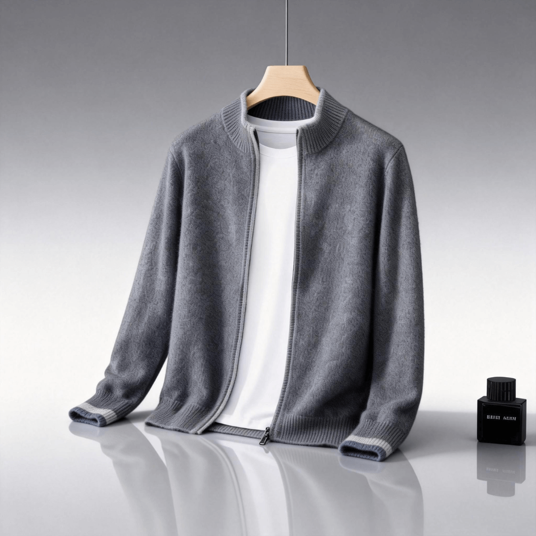 Aurelius Cashmere Zip Cardigan