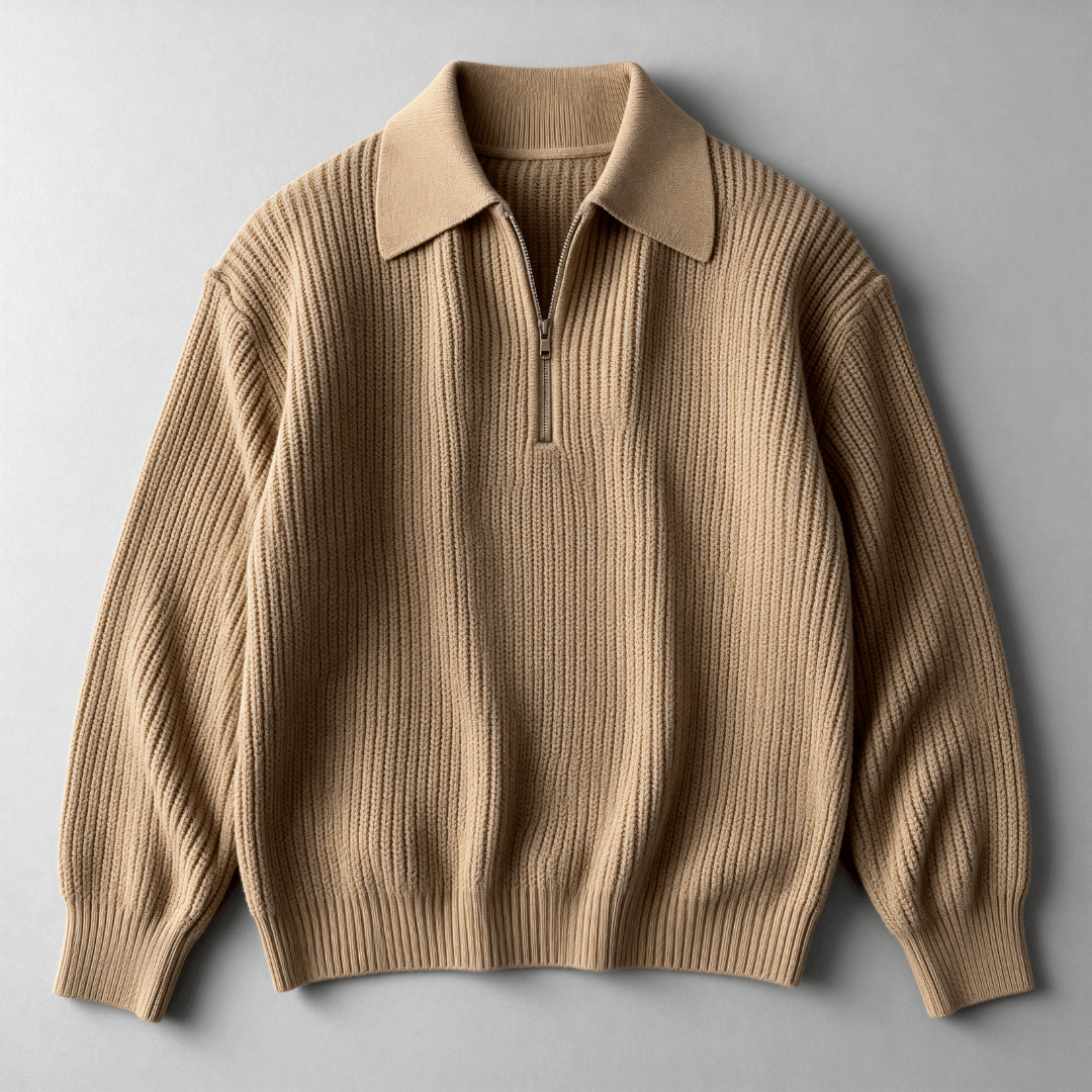 Everett Classic Half-Zip Knit Sweater