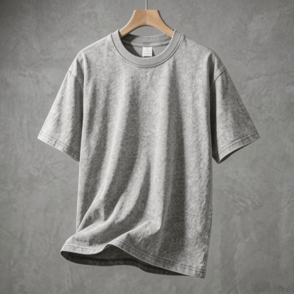The Meridian Navigator | 280g Heavyweight Acid-Wash Tee