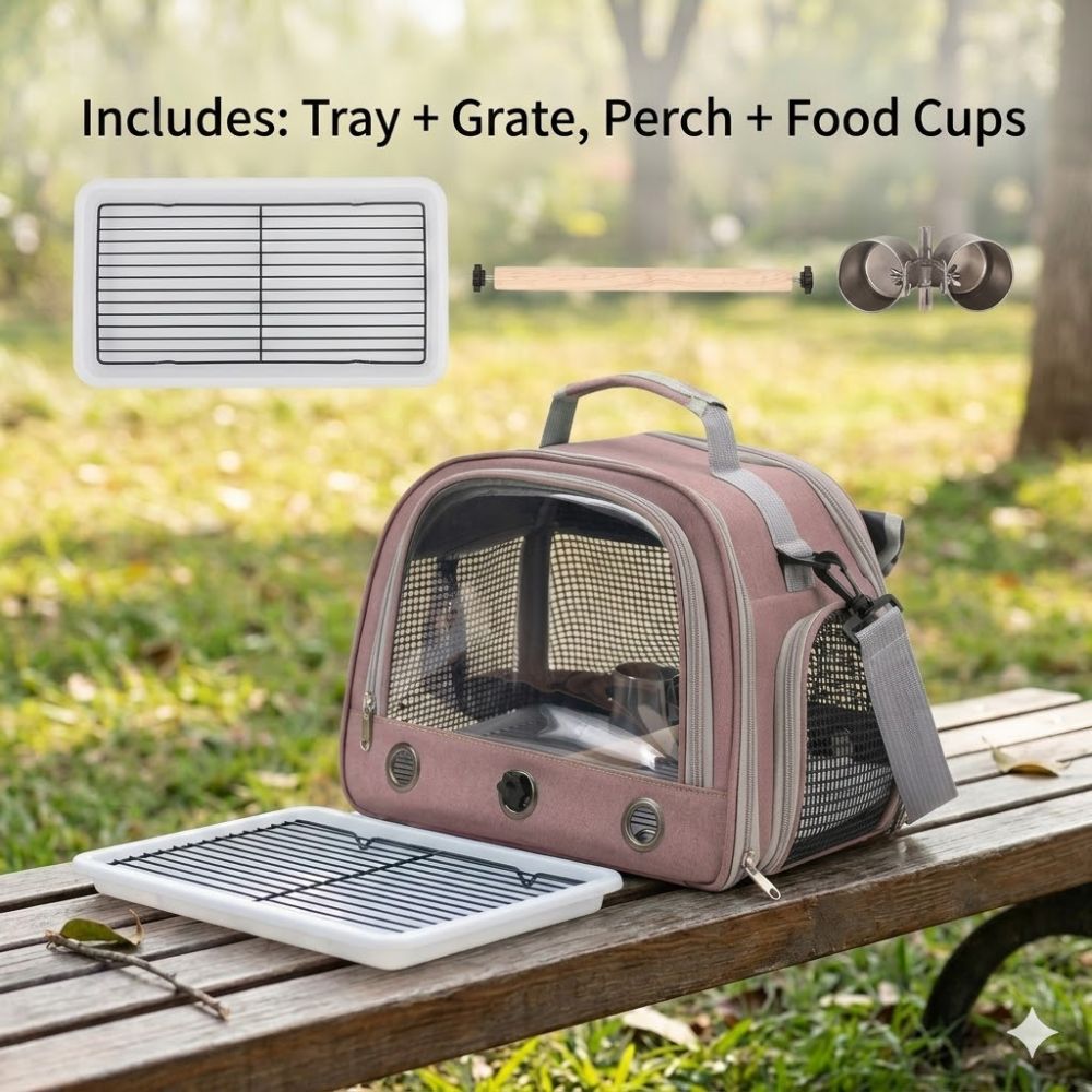 Perchfy™ Hands-Free Bird Travel Carrie