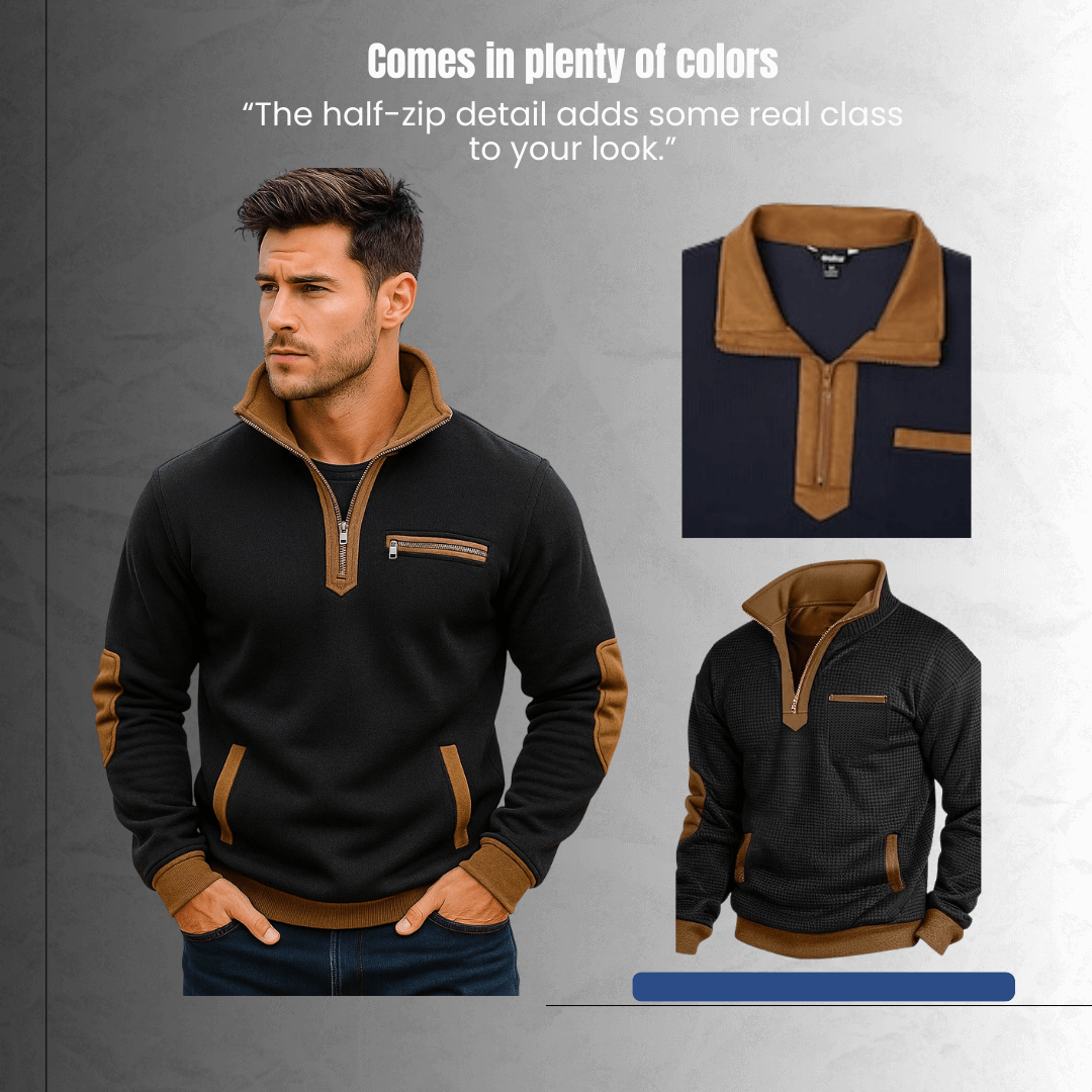 Men’s Half-Zip Stand Collar Outdoor Shirt