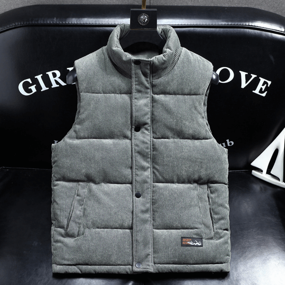 Men's Relaxed-Fit Corduroy Puffer Vest