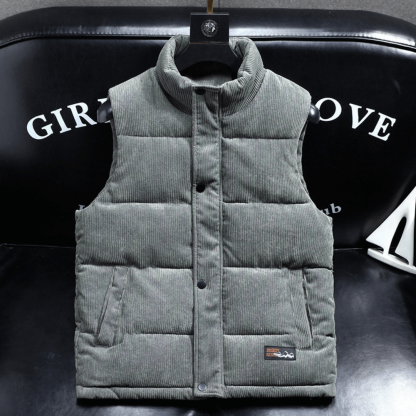 Men's Relaxed-Fit Corduroy Puffer Vest