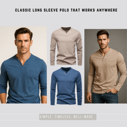 Men's V-Neck Long Sleeve