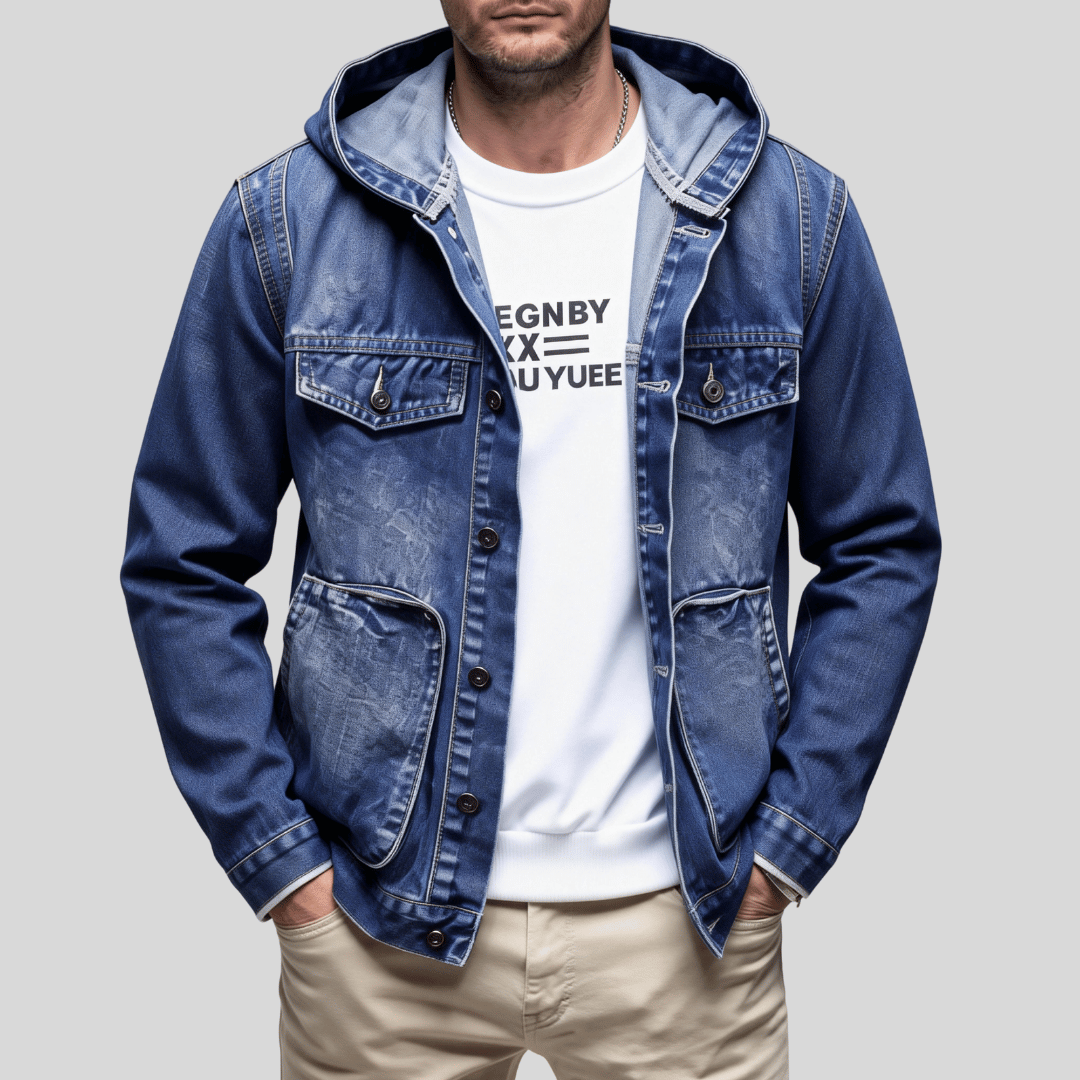Urban Ridge Hooded Denim Jacket