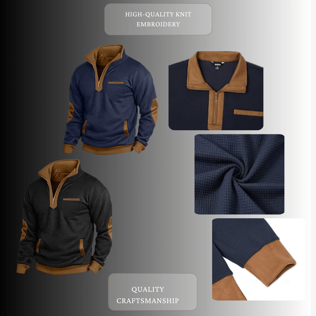 Men’s Half-Zip Stand Collar Outdoor Shirt