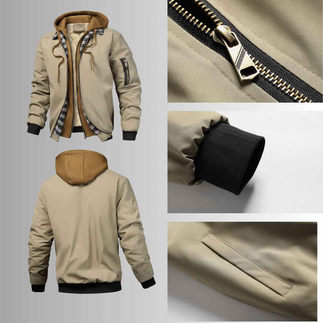 Water-, Stain-, and Wind-Resistant Casual Jacket