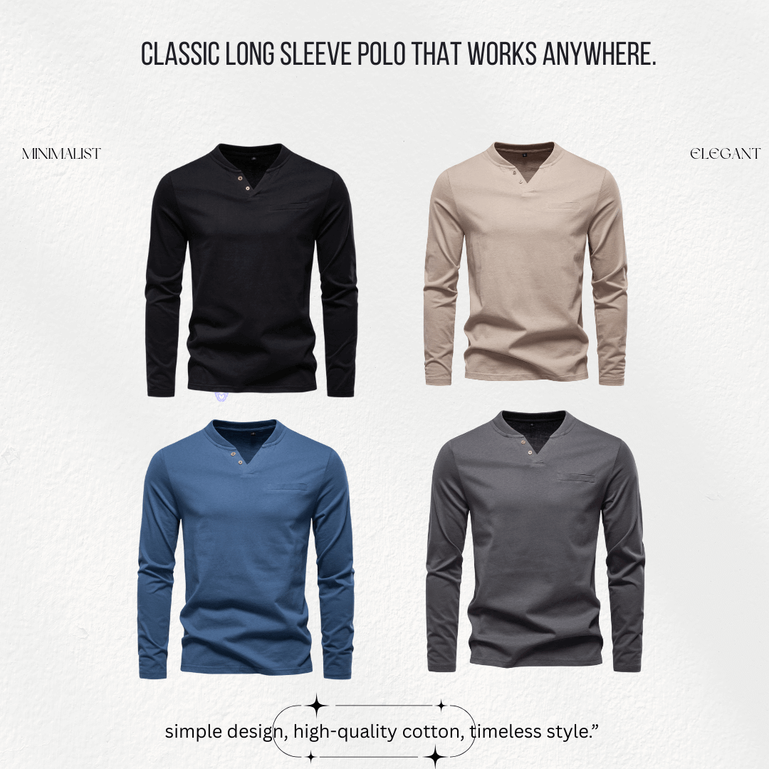 Men's V-Neck Long Sleeve