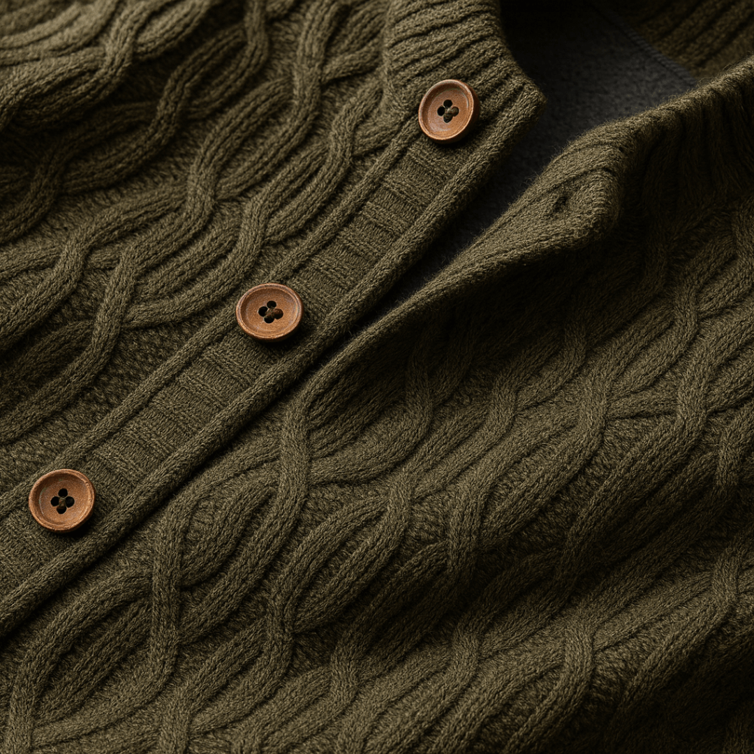 Heritage Cable Wool Cardigan