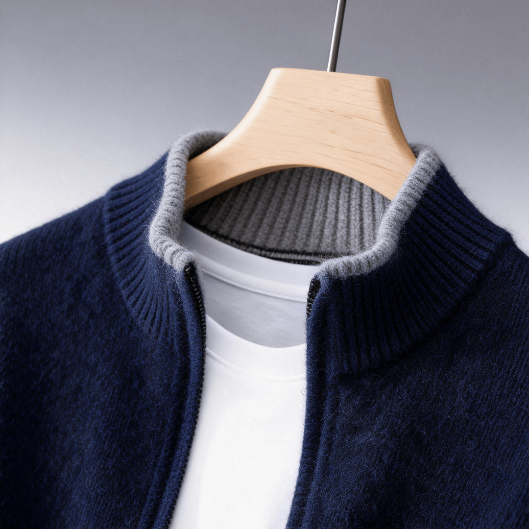 Aurelius Cashmere Zip Cardigan